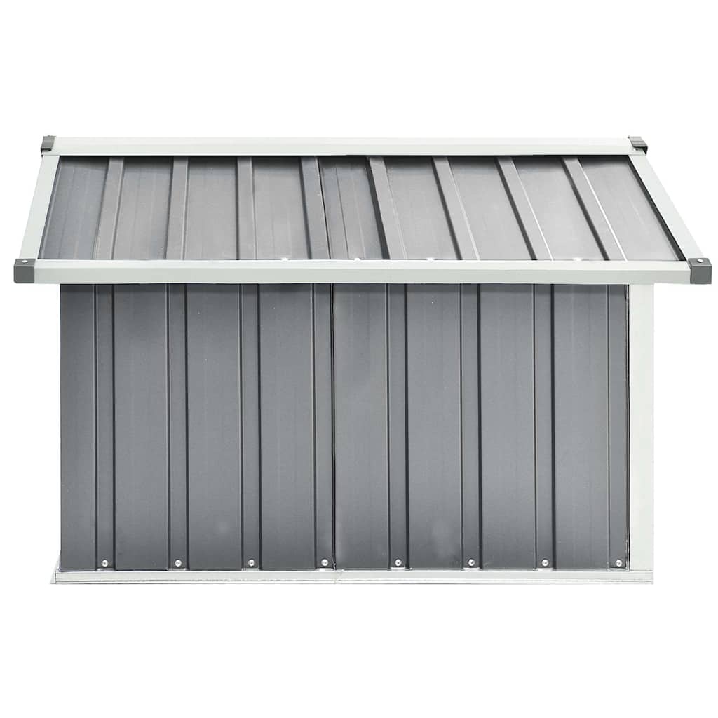 garage til robotplæneklipper 92x97x63 cm galvaniseret stål grå