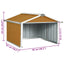 garage til robotplæneklipper 92x97x63 cm galvaniseret stål brun