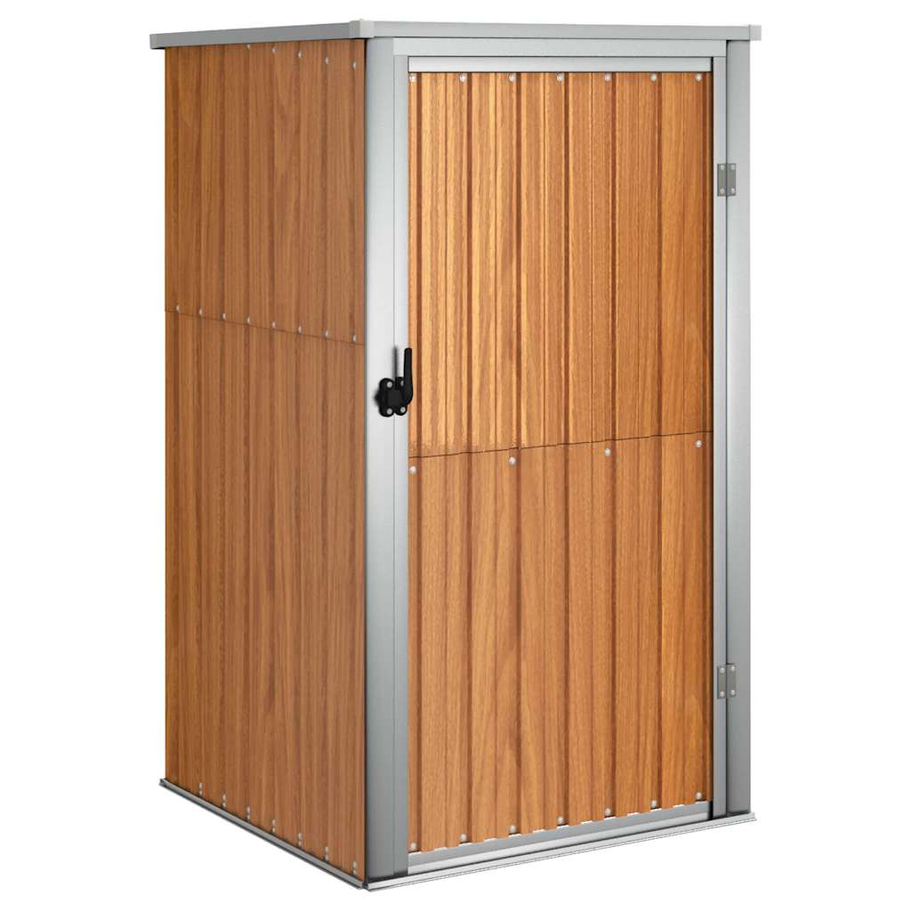 redskabsskur til haven 88x89x161 cm galvaniseret stål brun