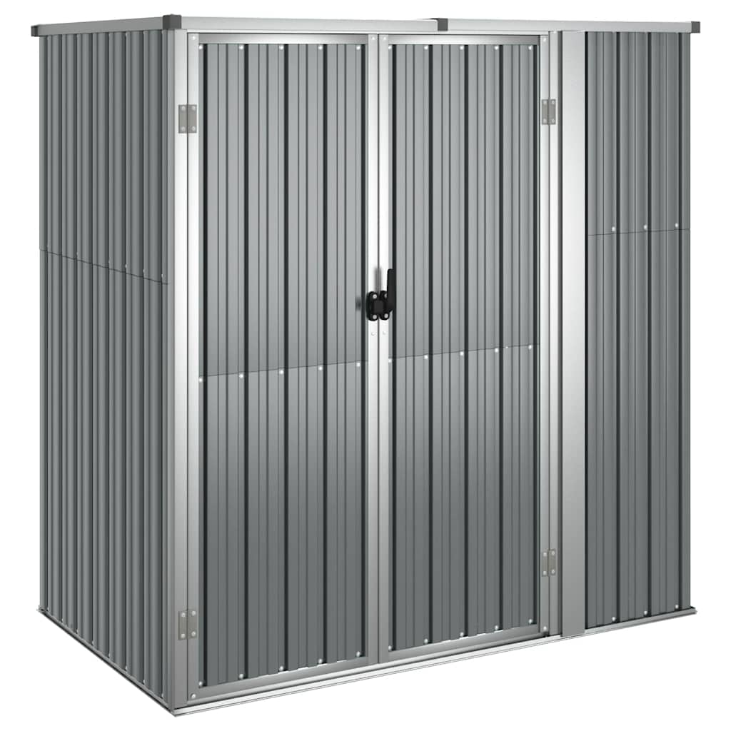 redskabsskur til haven 161x89x161 cm galvaniseret stål grå