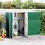 redskabsskur til haven 225x89x161 cm galvaniseret stål grøn