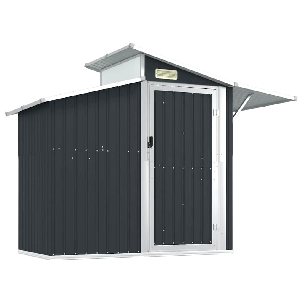 haveskur 270x130x208,5 cm galvaniseret stål antracitgrå
