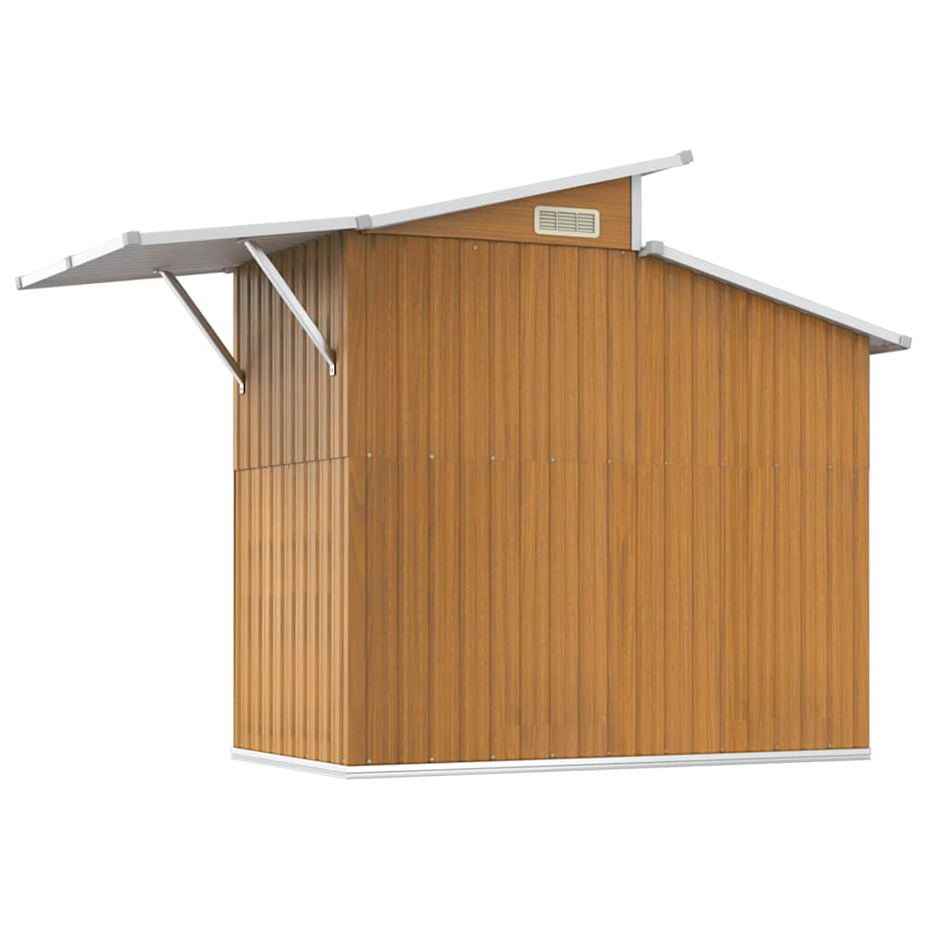 haveskur 270x130x208,5 cm galvaniseret stål brun