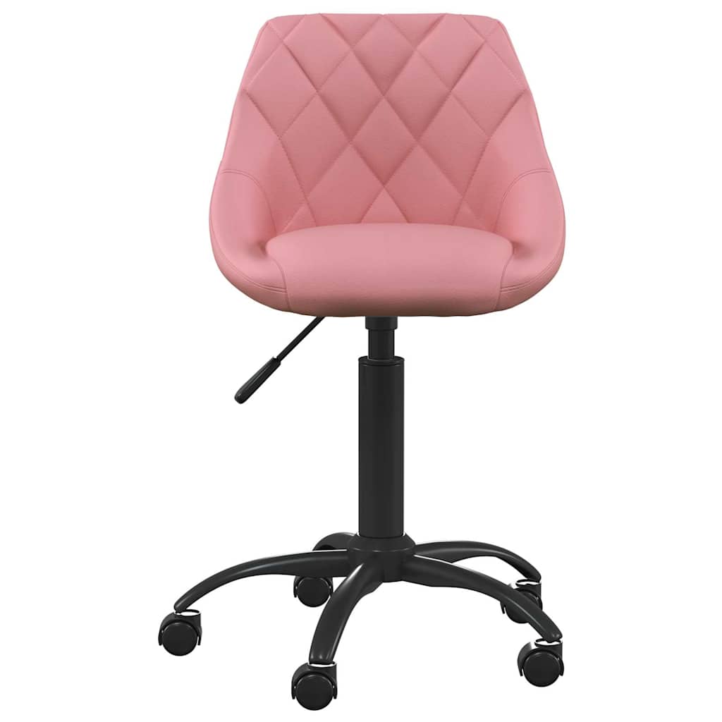 spisebordsstol velour lyserød