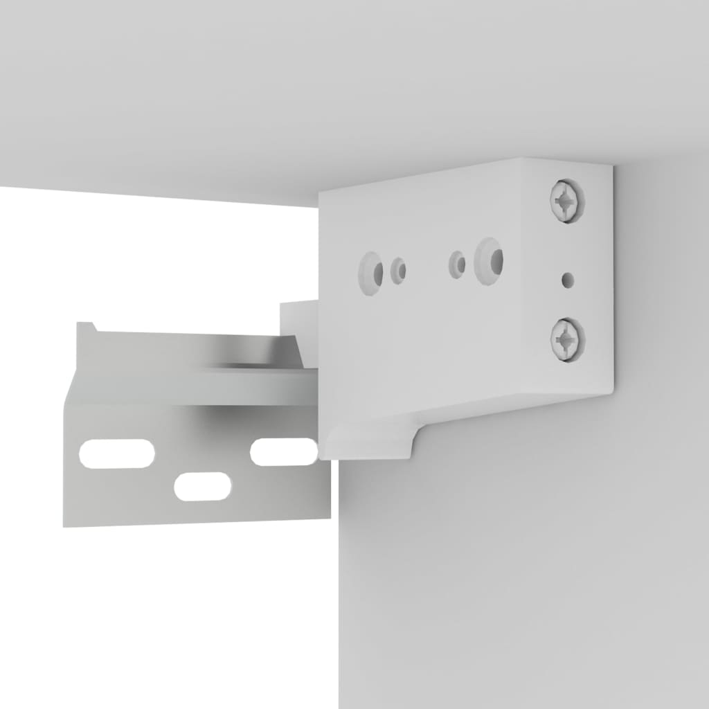 væghængt tv-bord 100x30x26,5 cm konstrueret træ hvid