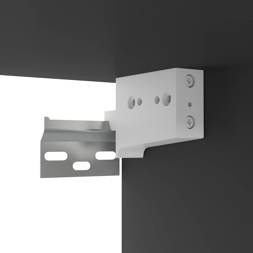 væghængt tv-bord 100x30x26,5 cm konstrueret træ sort