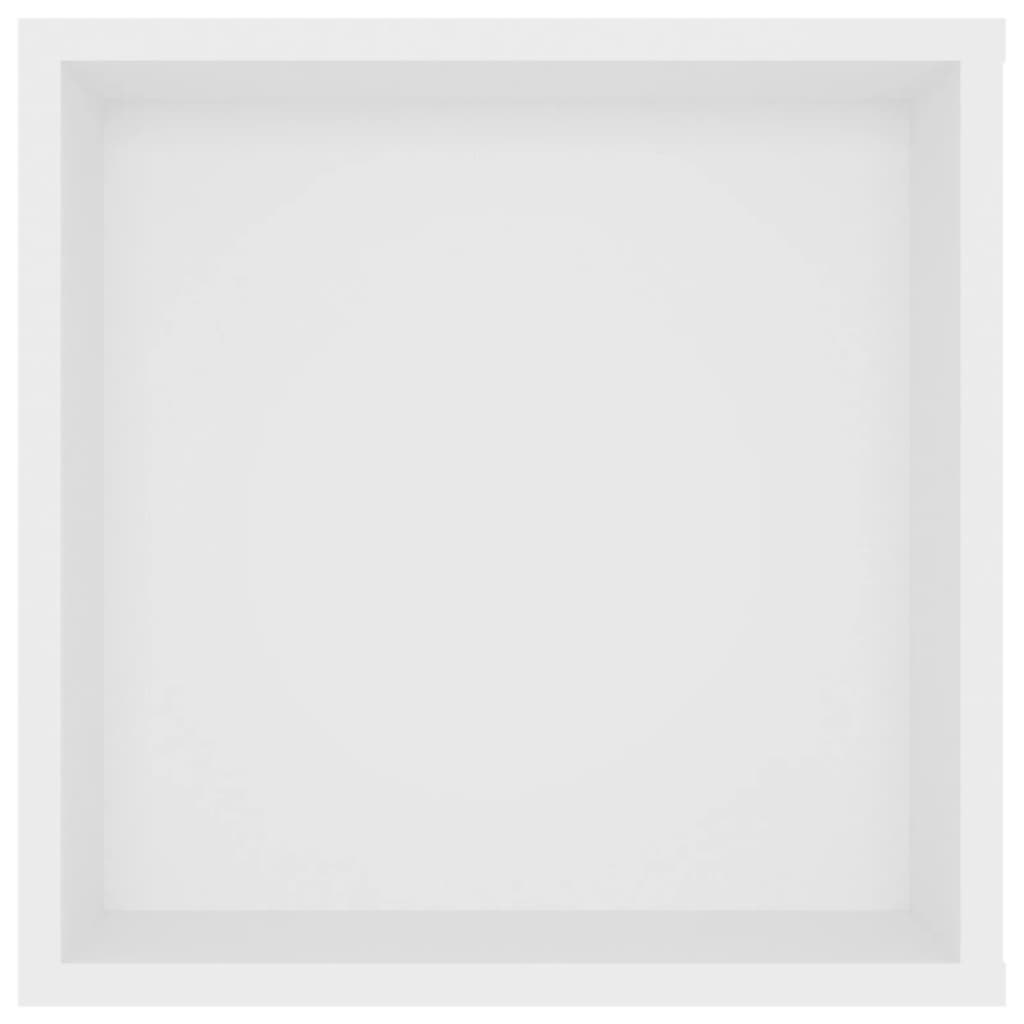 væghængt tv-bord 102x35x35 cm konstrueret træ hvid