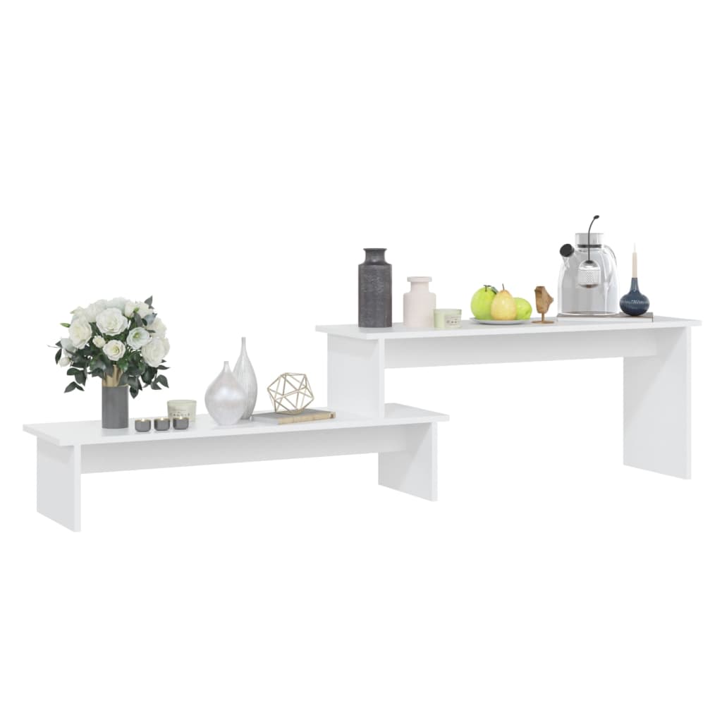 tv-bord 180x30x43 cm konstrueret træ hvid
