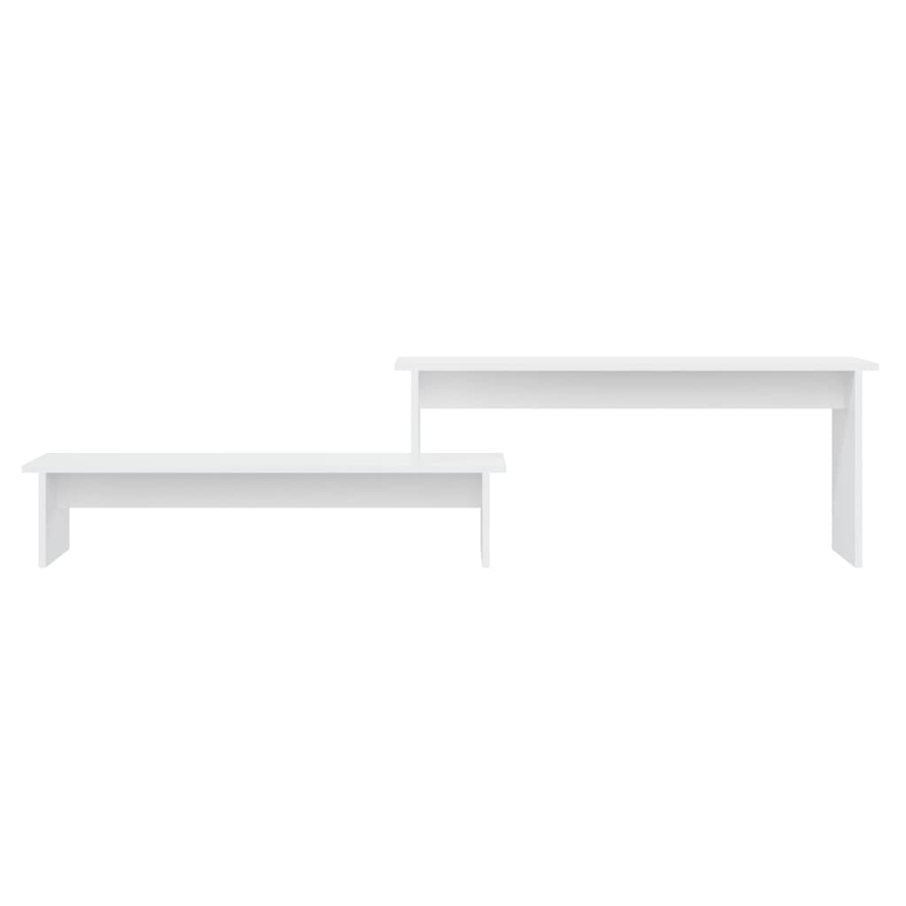 tv-bord 180x30x43 cm konstrueret træ hvid