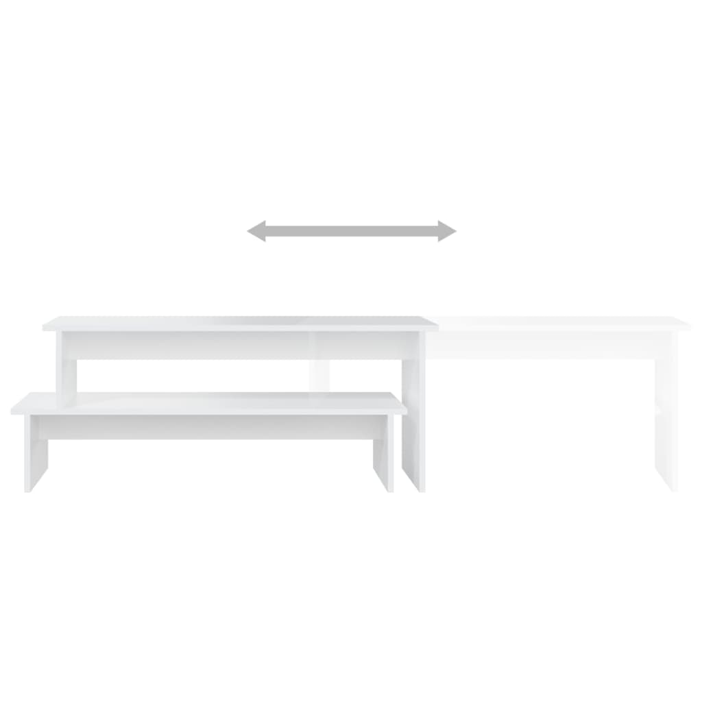 tv-bord 180x30x43 cm konstrueret træ hvid