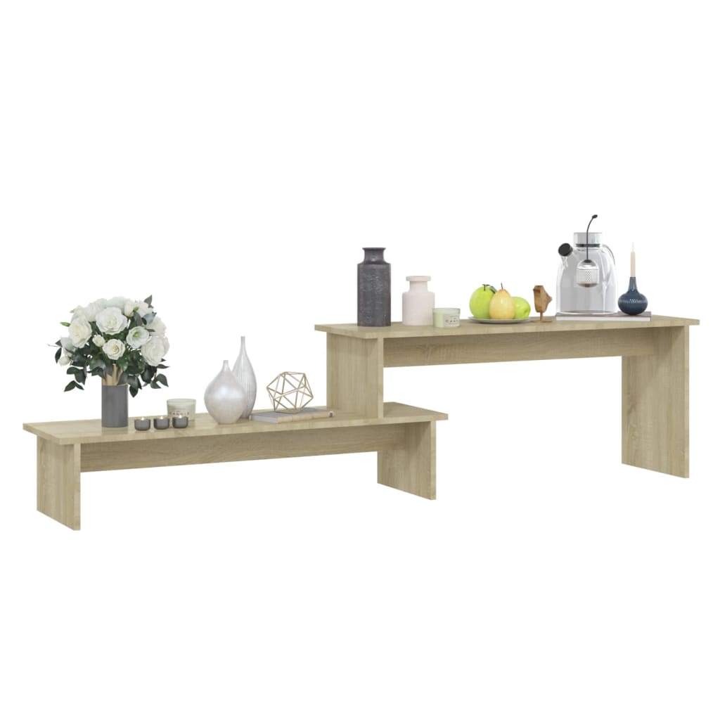 tv-bord 180x30x43 cm konstrueret træ sonoma-eg