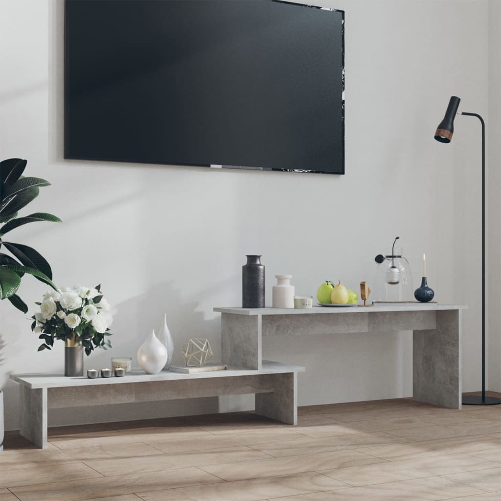 tv-bord 180x30x43 cm konstrueret træ betongrå