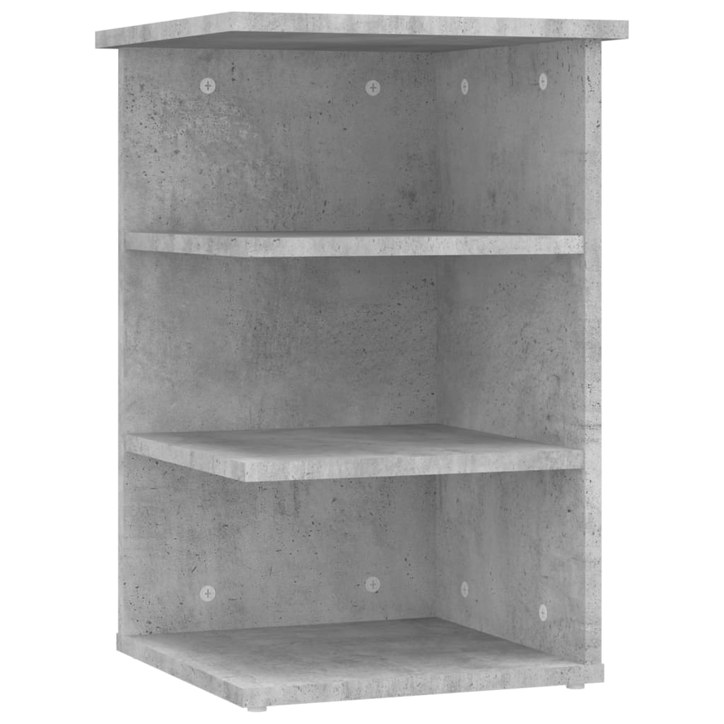 sideskab 35x35x55 cm konstrueret træ betongrå
