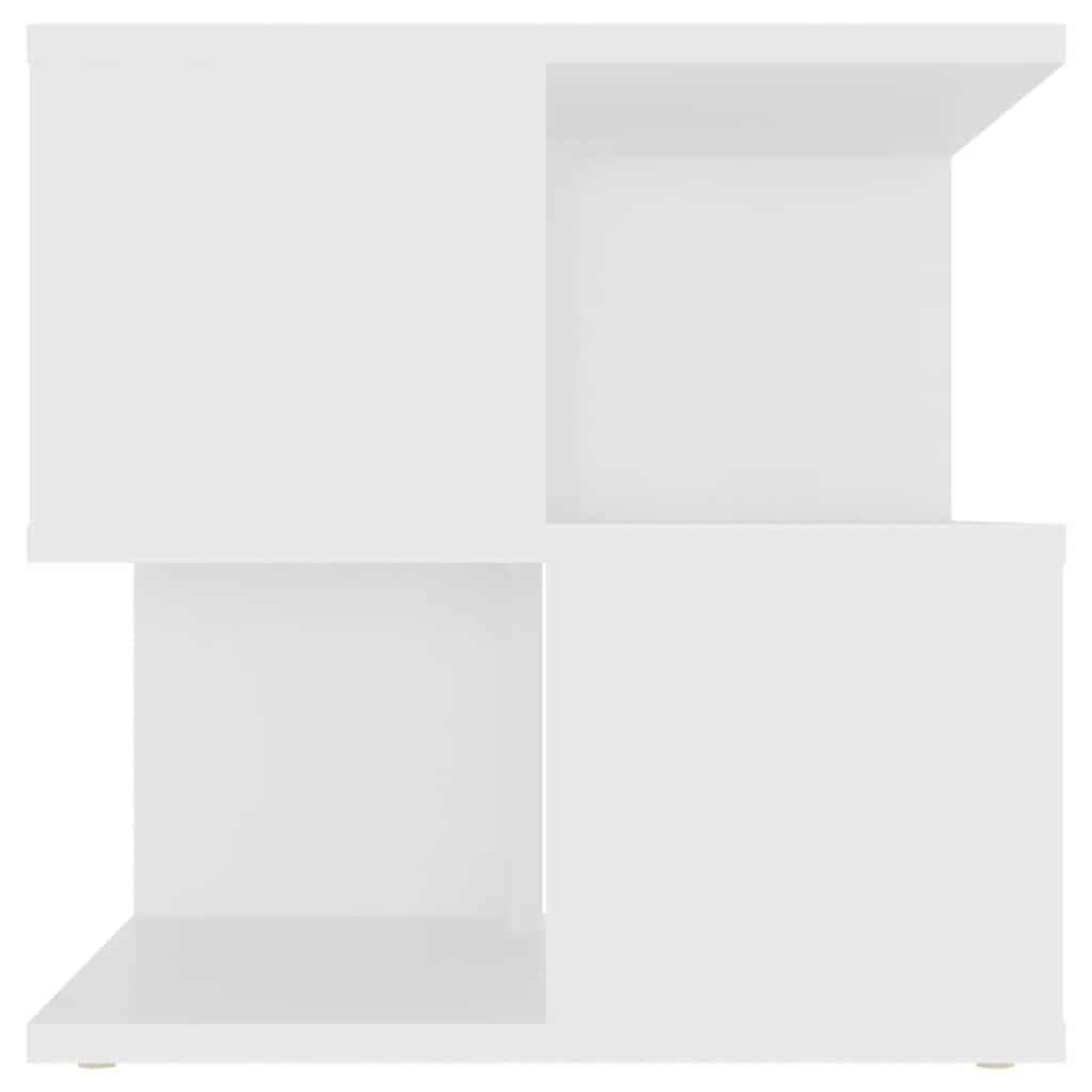sidebord 40x40x40 cm konstrueret træ hvid