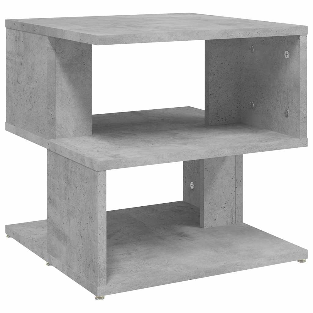 sidebord 40x40x40 cm konstrueret træ betongrå