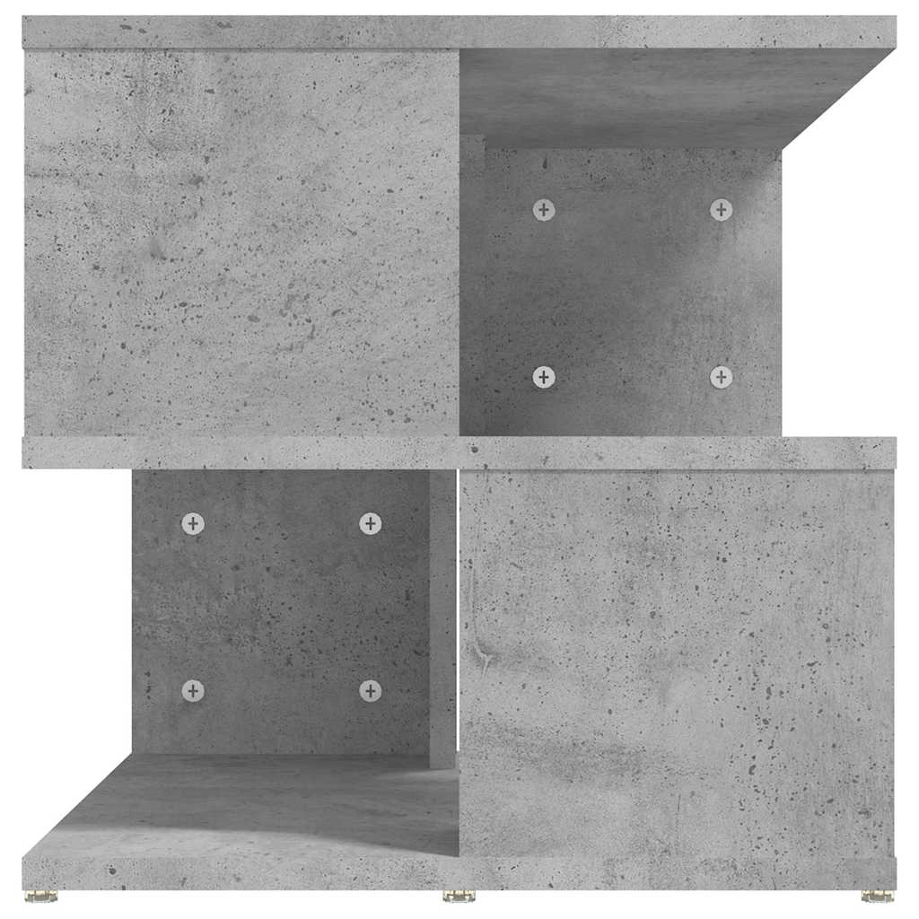 sidebord 40x40x40 cm konstrueret træ betongrå