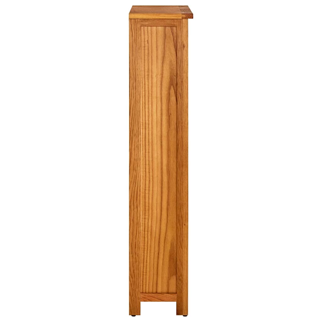 bogreol med 4 hylder 70x22x110 cm massivt egetræ