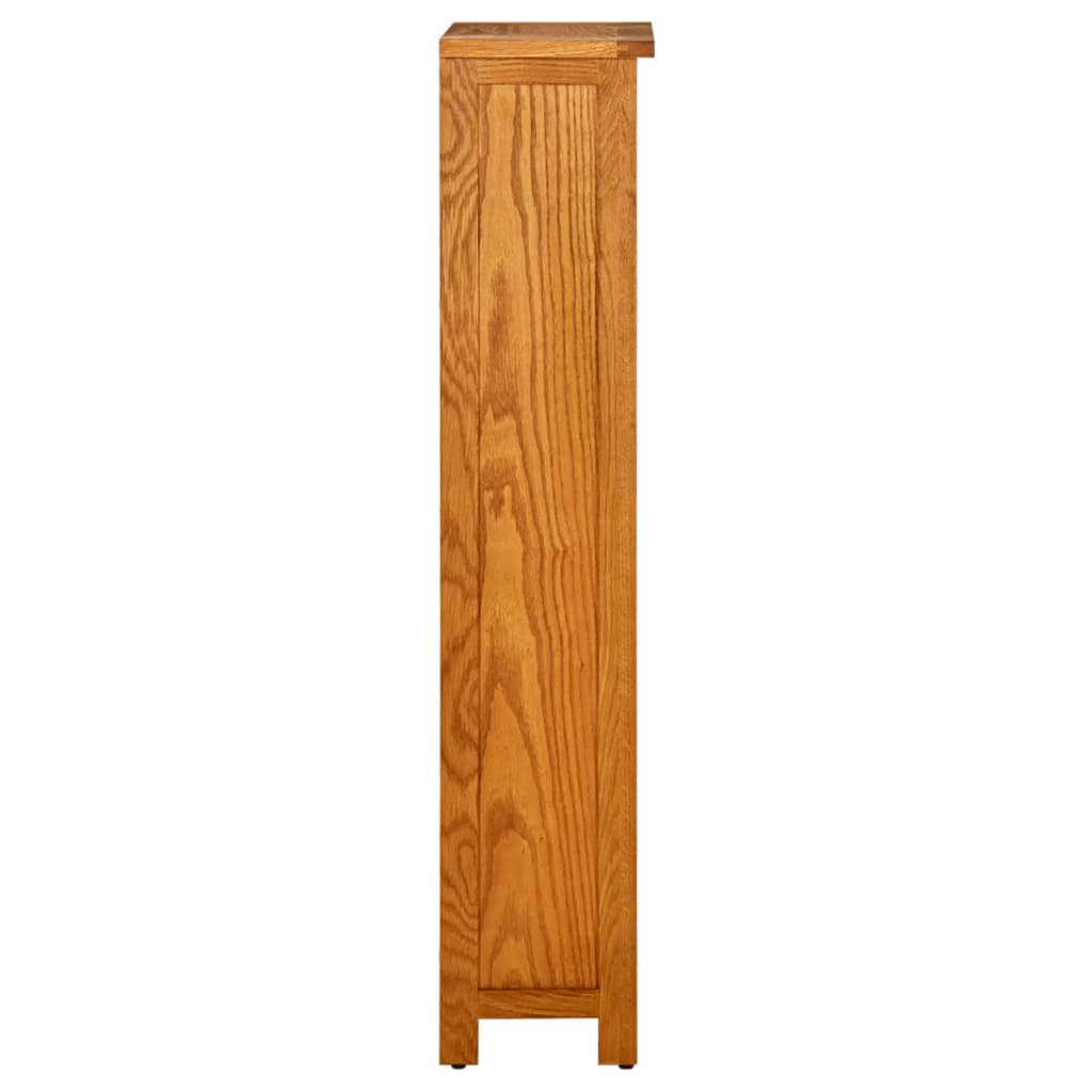 bogreol med 4 hylder 45x22x110 cm massivt egetræ
