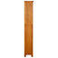 bogreol med 5 hylder 45x22x140 cm massivt egetræ