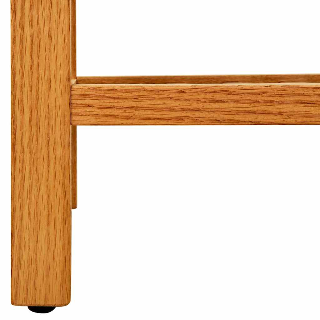 skostativ med 2 hylder 100x27x40 cm massivt egetræ
