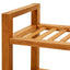 skostativ med 5 hylder 100x27x100 cm massivt egetræ