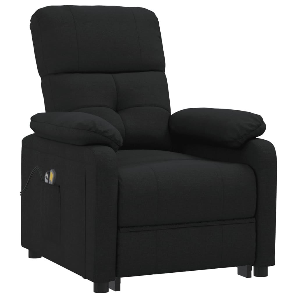 eldrevet massagestol stof sort
