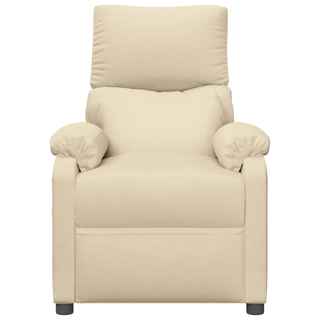 eldrevet massagestol stof cremefarvet