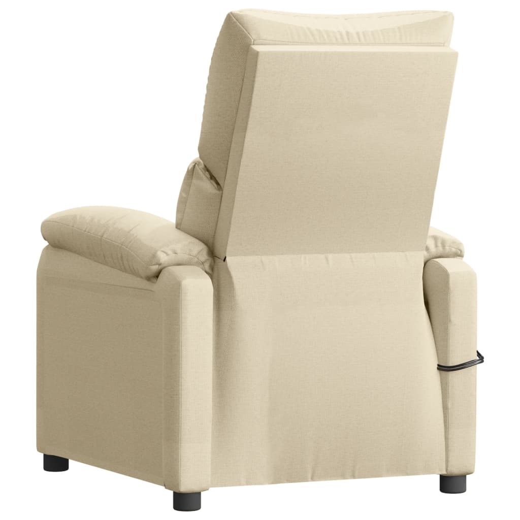 eldrevet massagestol stof cremefarvet