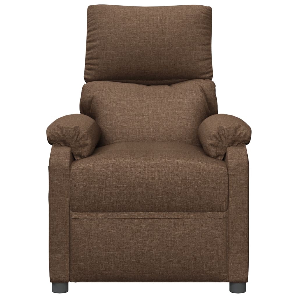 eldrevet massagestol stof brun