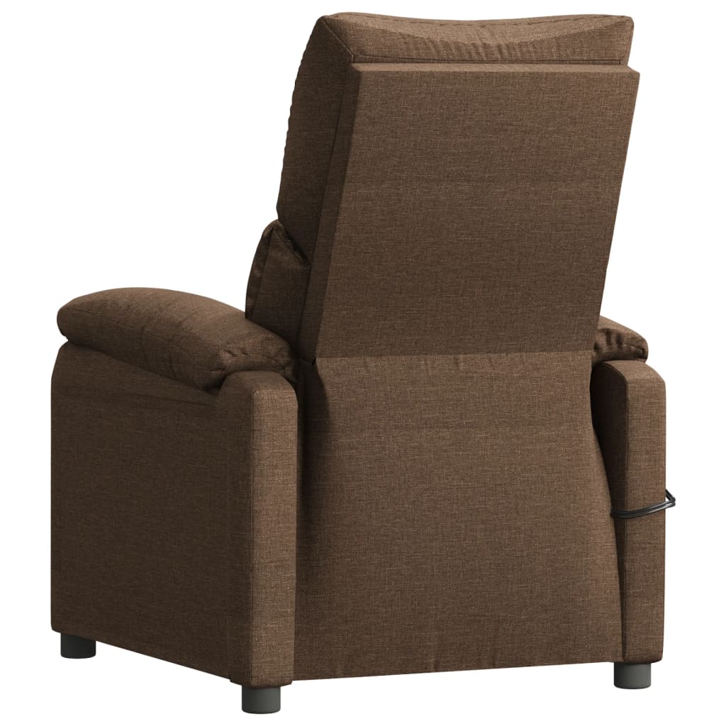 eldrevet massagestol stof brun