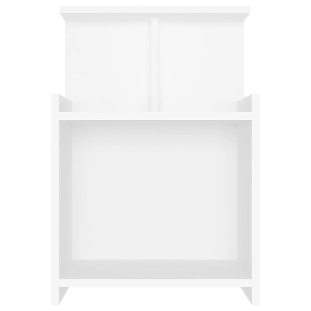 sengebord 40x35x60 cm konstrueret træ hvid