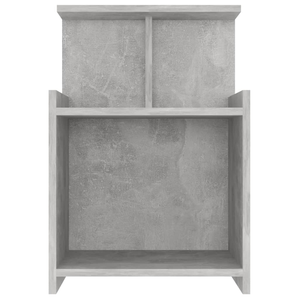 sengeborde 2 stk. 40x35x60 cm konstrueret træ betongrå