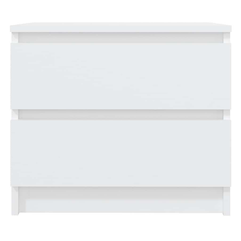 sengeborde 2 stk. 50x39x43,5 cm konstrueret træ hvid