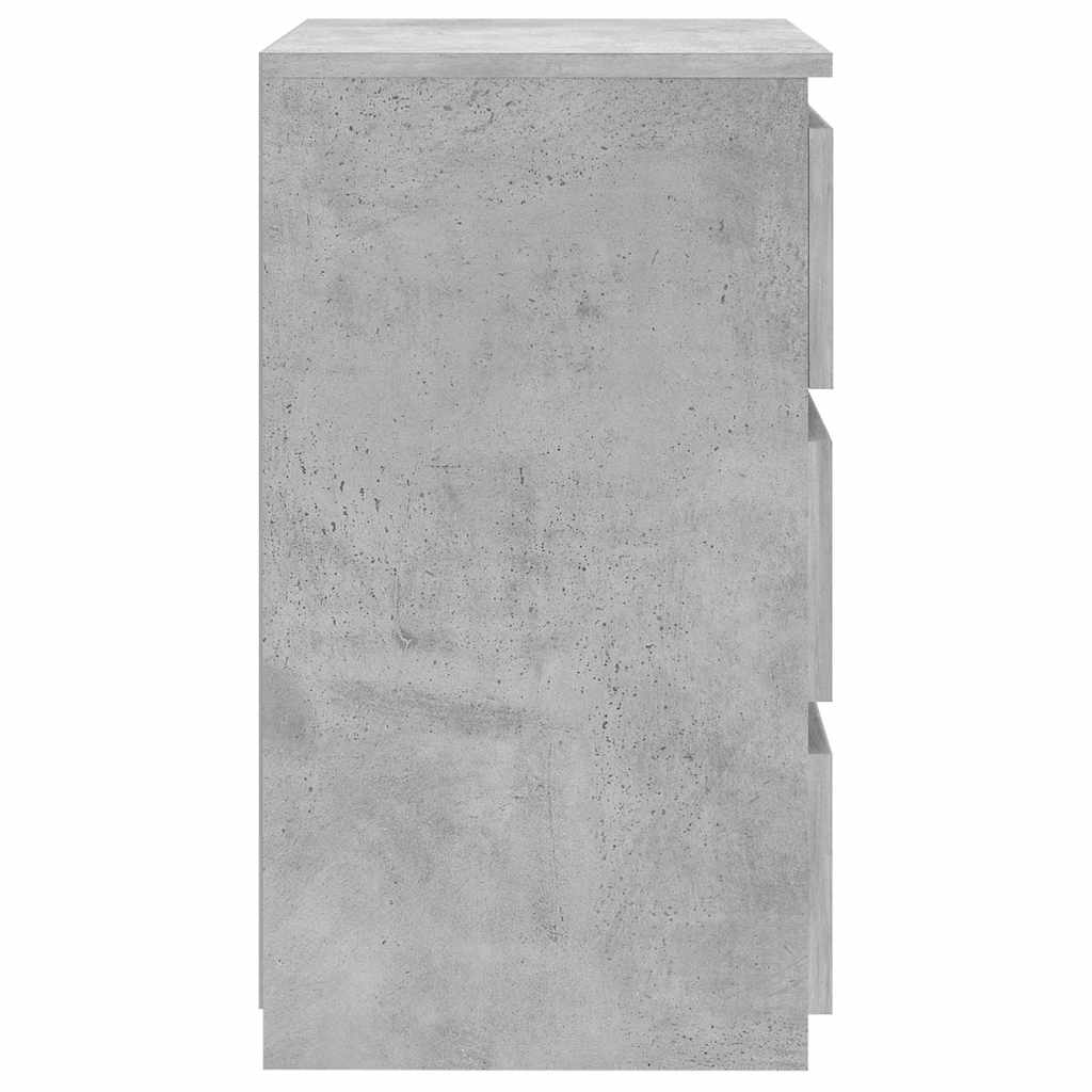 sengebord 40x35x62,5 cm konstrueret træ betongrå