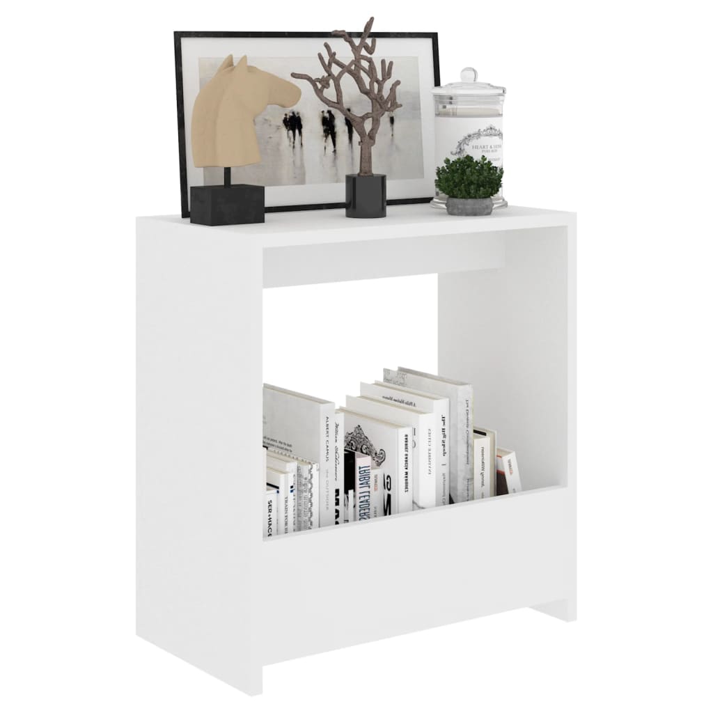 sidebord 50x26x50 cm konstrueret træ hvid
