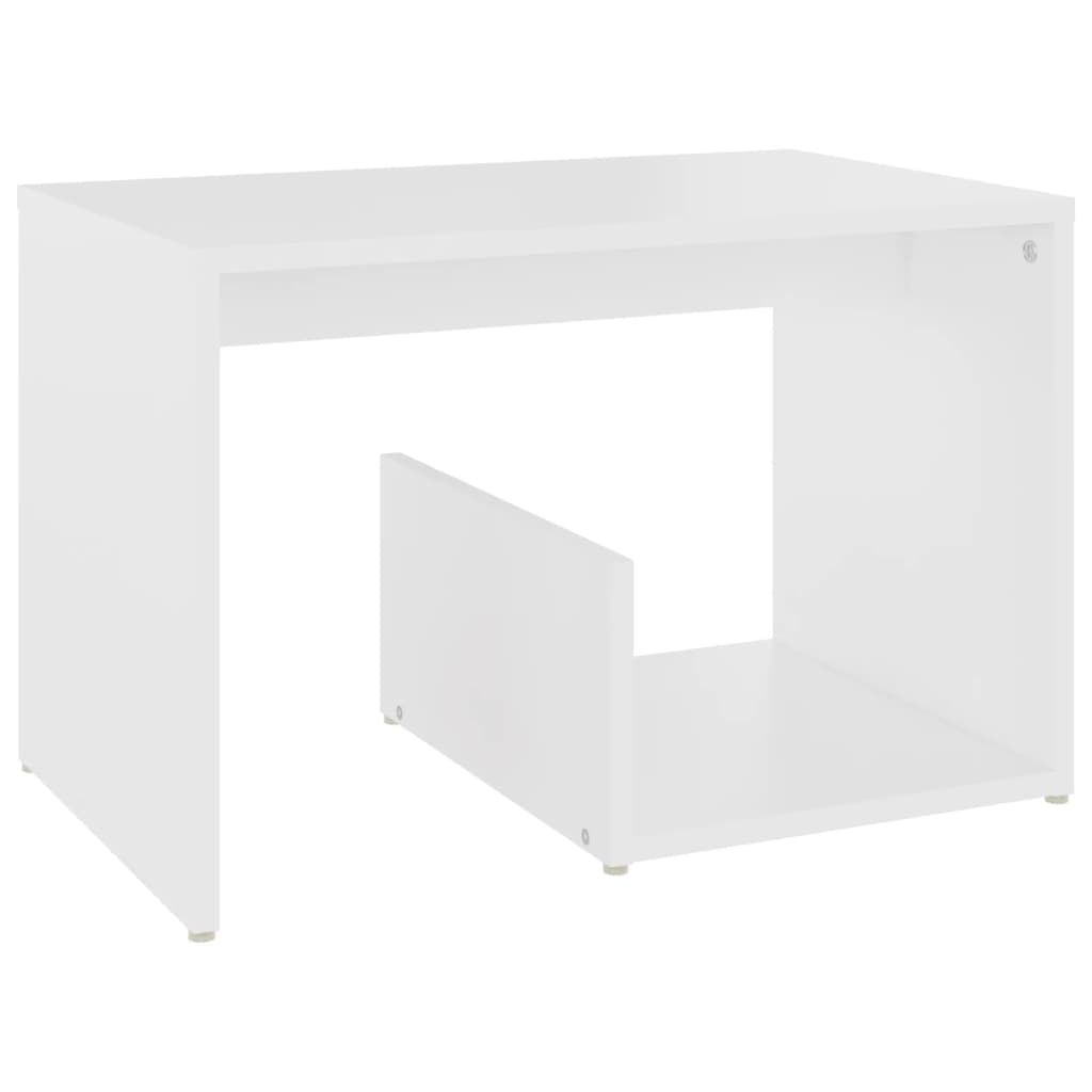 sidebord 59x36x38 cm konstrueret træ hvid