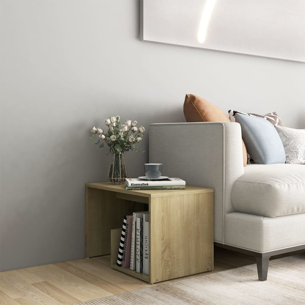 sidebord 59x36x38 cm konstrueret træ sonoma-eg