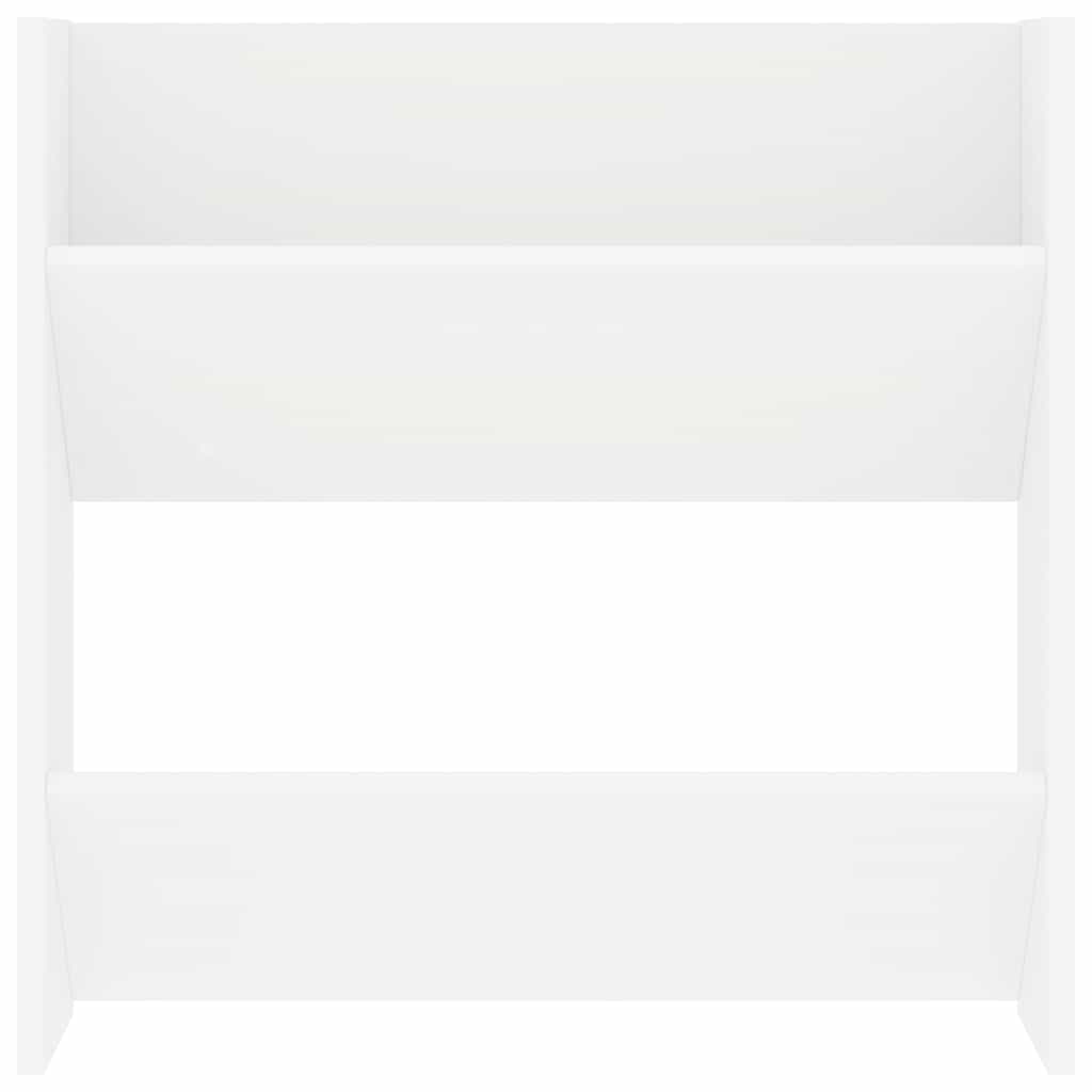 væghængt skoskab 4 stk. 60x18x60 cm konstrueret træ hvid
