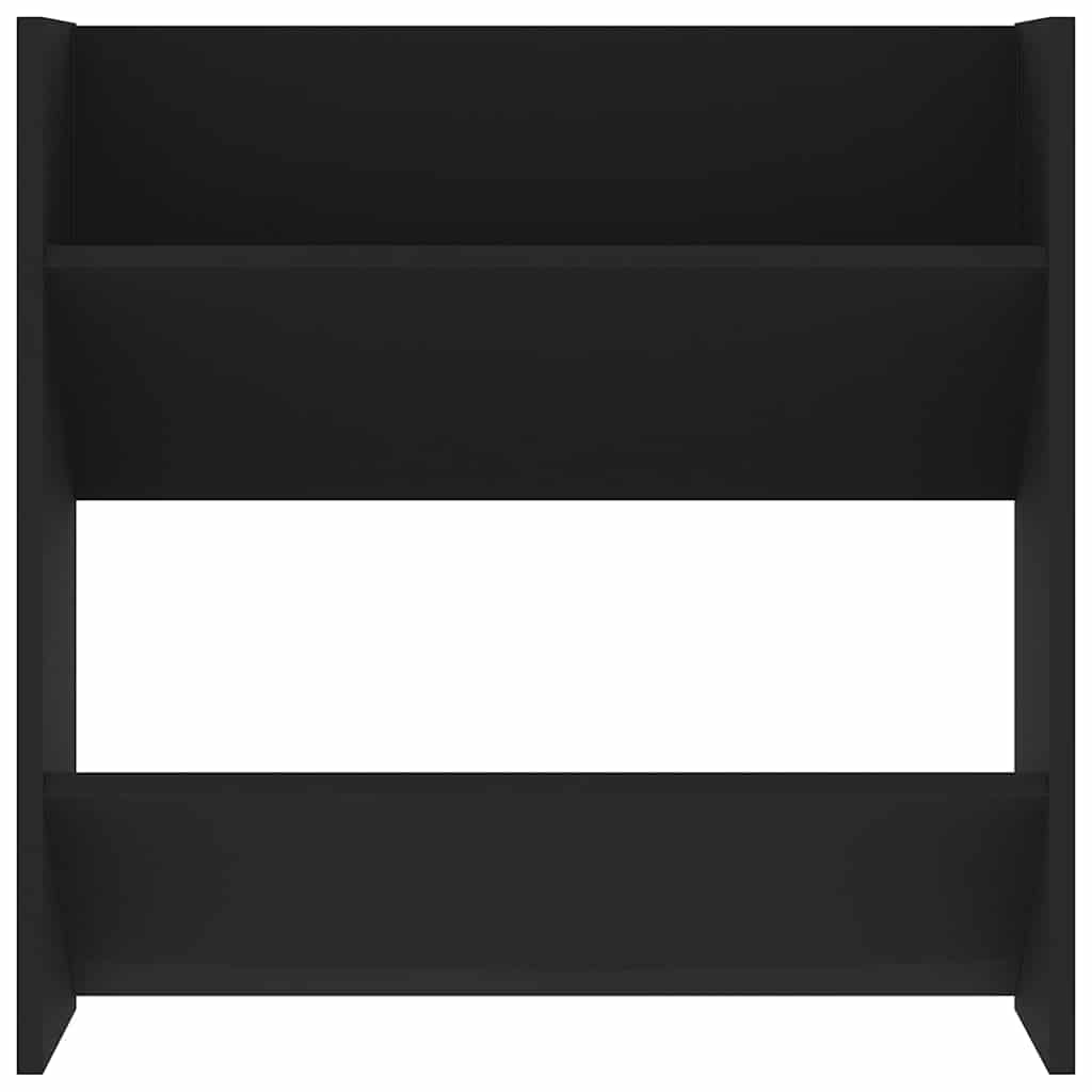væghængt skoskab 4 stk. 60x18x60 cm konstrueret træ sort