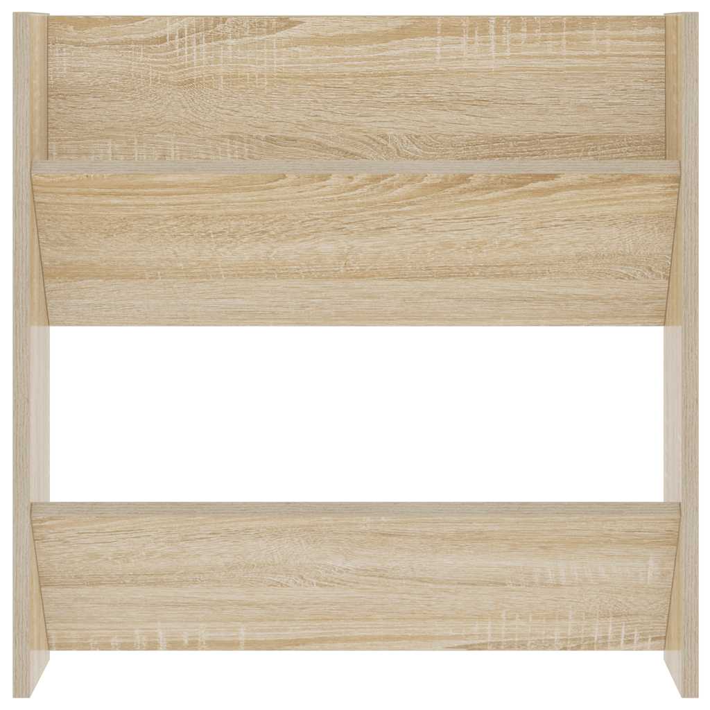 væghængt skoskab 60x18x60 cm konstrueret træ sonoma-eg