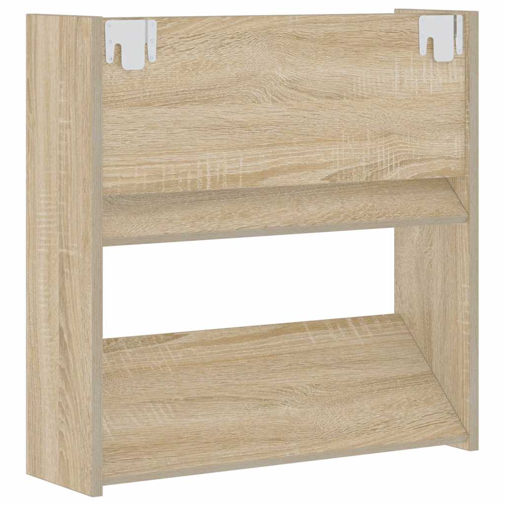 væghængt skoskab 60x18x60 cm konstrueret træ sonoma-eg