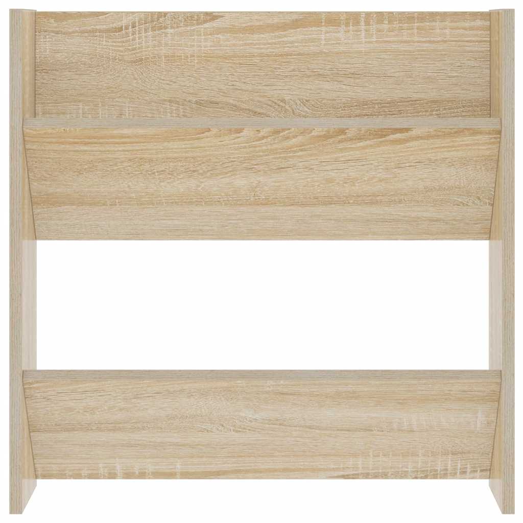 væghængt skoskab 2 stk. 60x18x60 cm konstrueret træ sonoma-eg