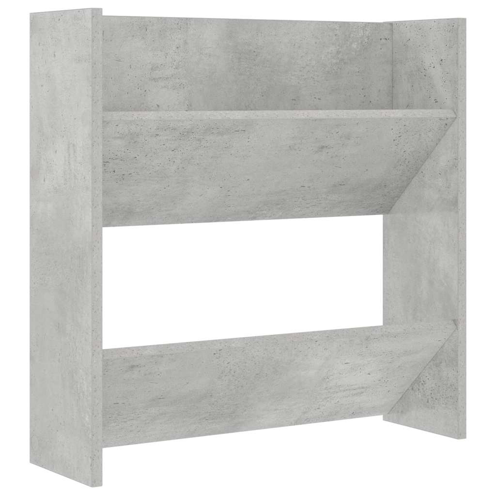 væghængt skoskab 60x18x60 cm konstrueret træ betongrå