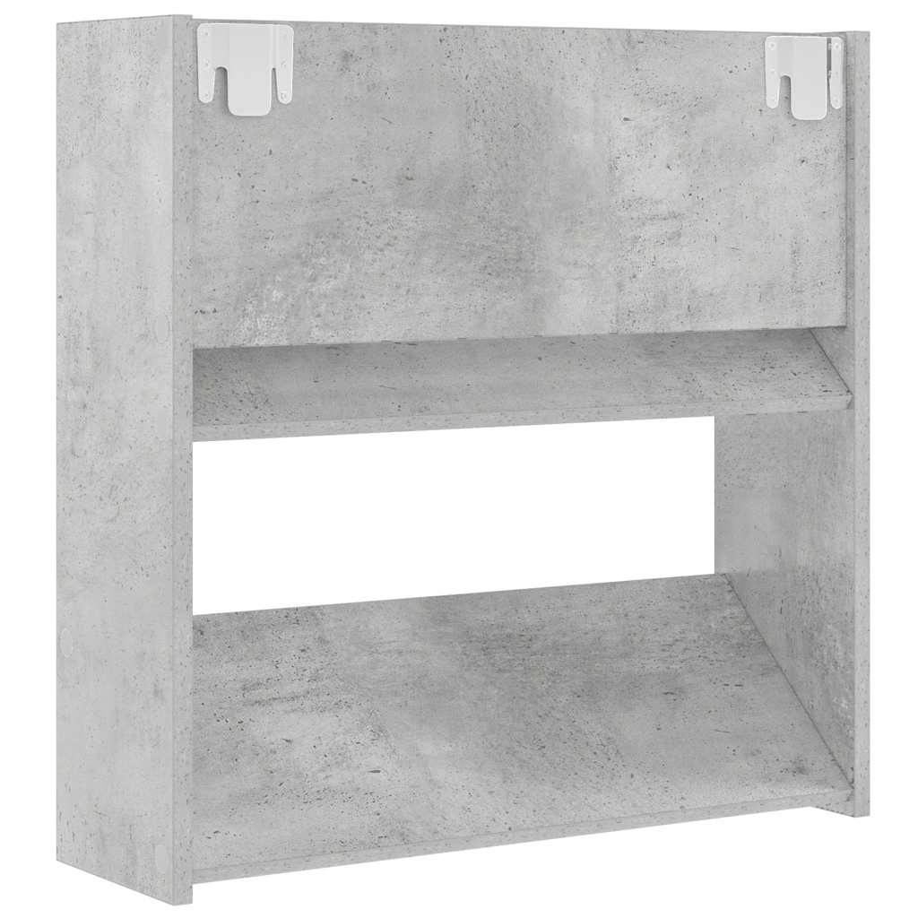 væghængt skoskab 60x18x60 cm konstrueret træ betongrå