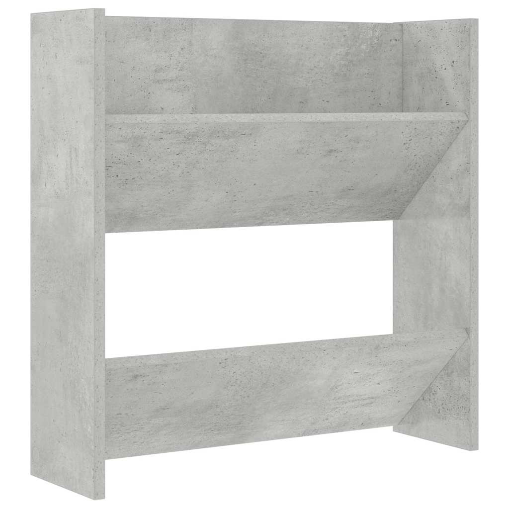 væghængt skoskab 2 stk. 60x18x60 cm konstrueret træ betongrå