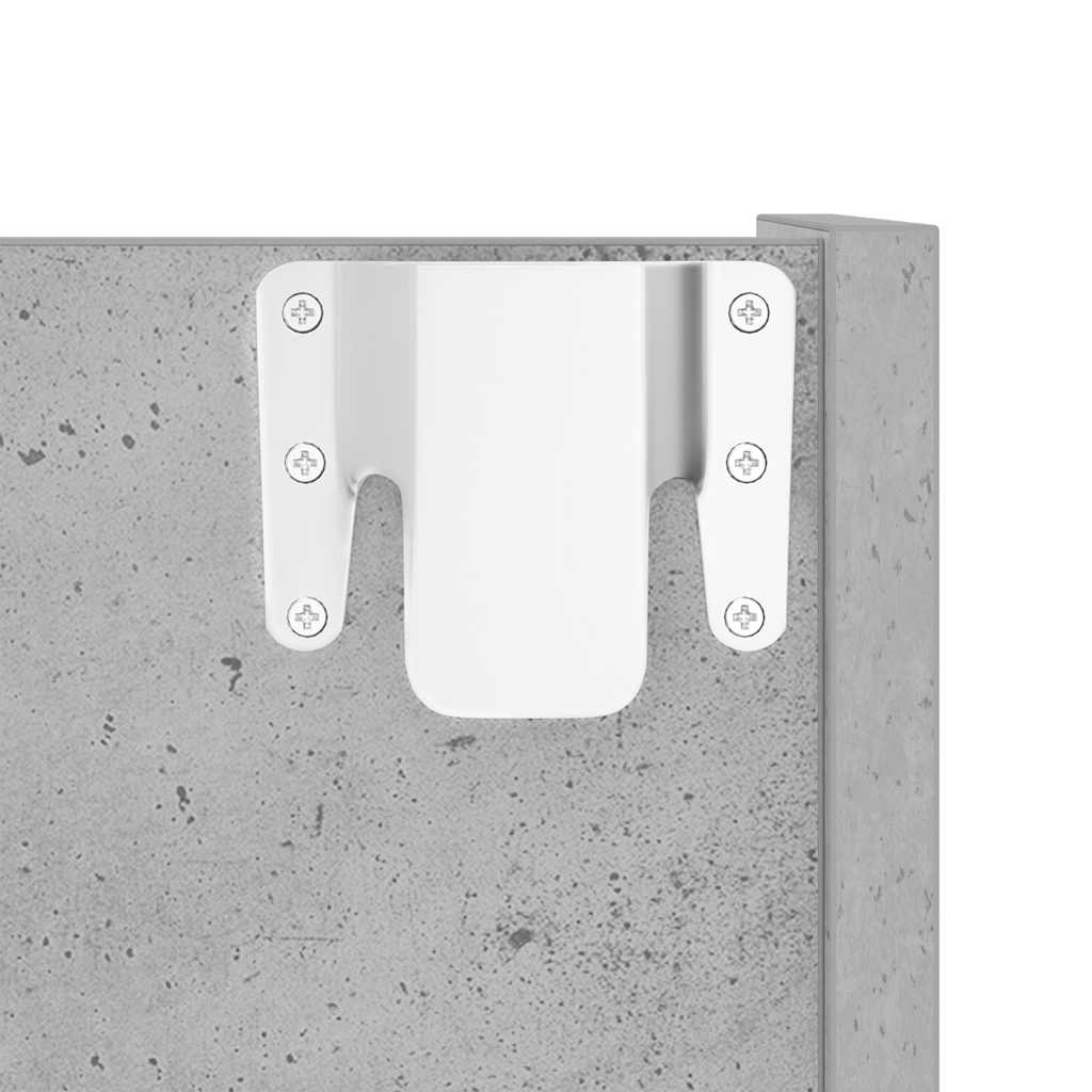 væghængt skoskab 2 stk. 60x18x60 cm konstrueret træ betongrå