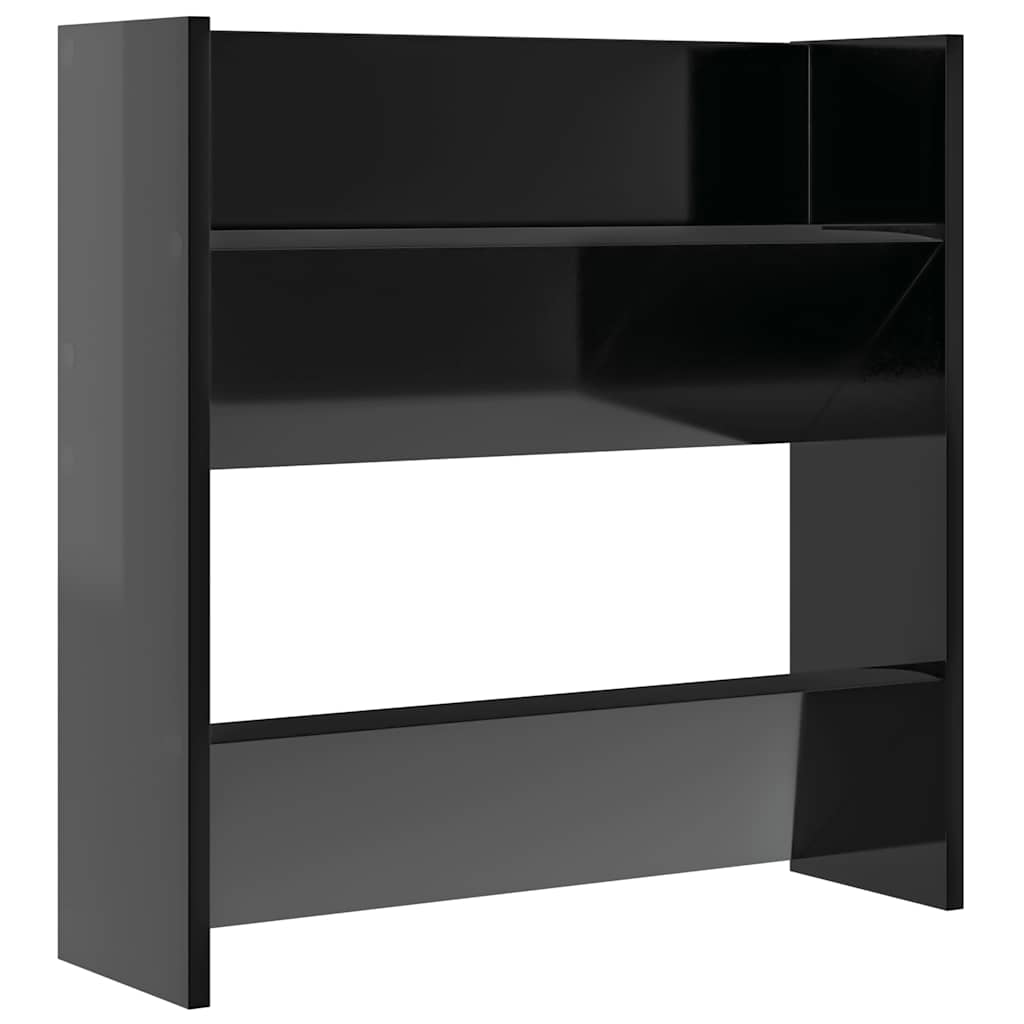skoreol til væg 4 stk. 60x18x60cm konstrueret træ hvid højglans