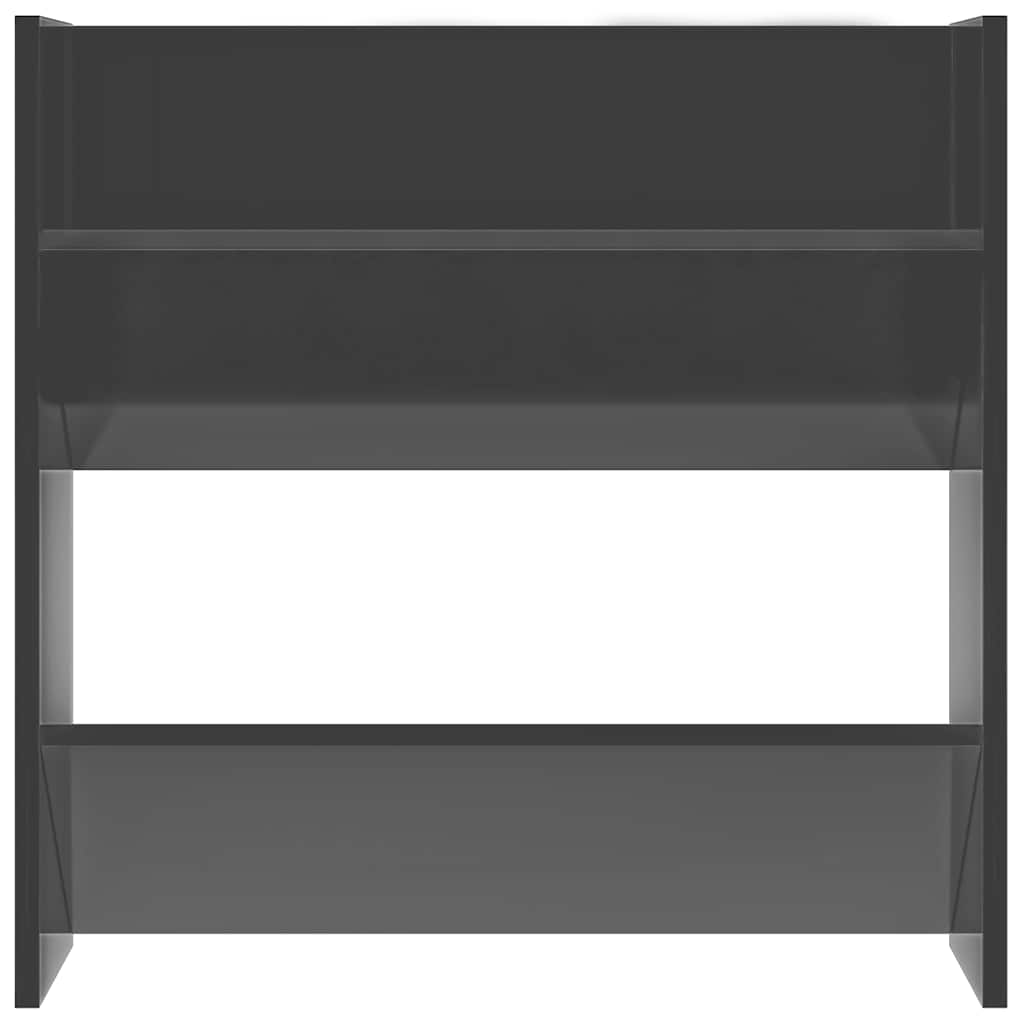 væghængt skoreol 60x18x60 cm konstrueret træ grå højglans