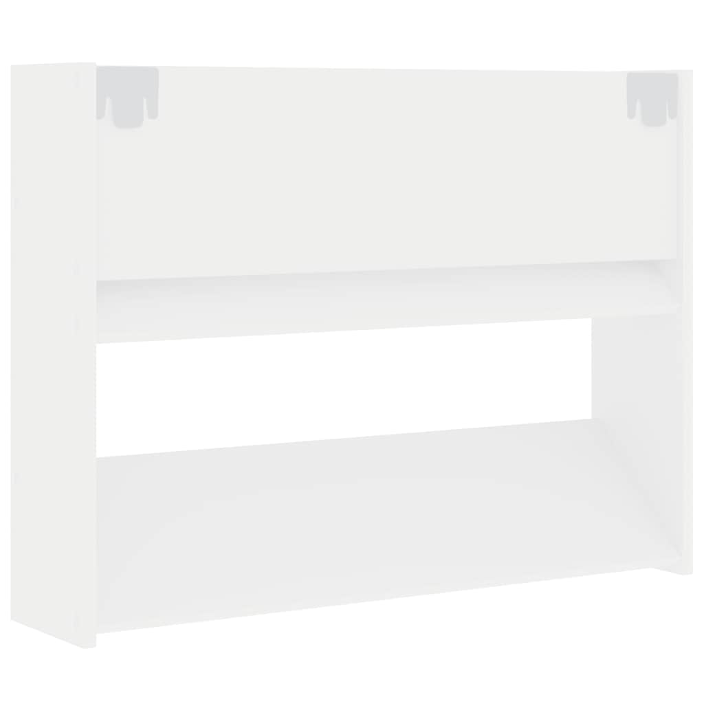 væghængt skoskab 80x18x60 cm konstrueret træ hvid