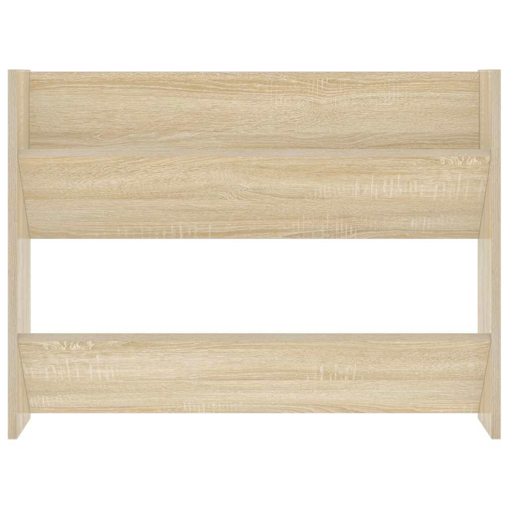 væghængt skoskab 80x18x60 cm konstrueret træ sonoma-eg